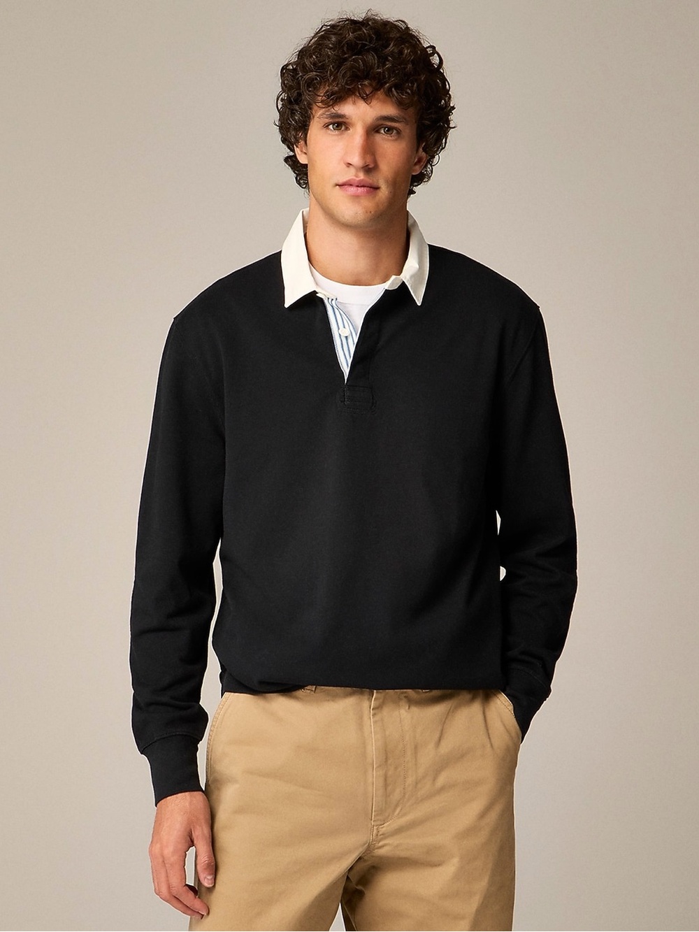 J.CREW Rugby shirt with striped placket - Small